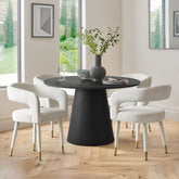 Anna Modern Upholstered Dining Chairs with Arm (Set of 4)