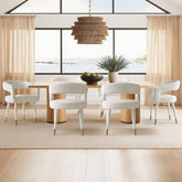 Anna Modern Upholstered Dining Chairs with Arm (Set of 6)