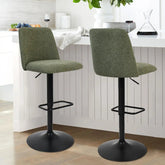 Bruno Upholstered Swivel Bar Stool (Set of 2)