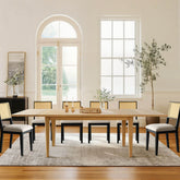 Chandler 63"-95" Large Wood Rectangular Extendable Dining Table