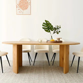 Dwen 79" Modern Large Oval Dining Table