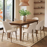 Goteborg Upholstered Dining Chair with Walnut legs (Set of 6)