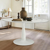 Harris 59" Modern Large Oval Faux Marble Dining Table