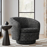 Hera Upholstered Swivel Barrel Chair (1-Piece)