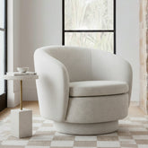 Hera Upholstered Swivel Barrel Chair (1-Piece)