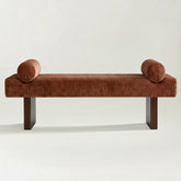 Jasmine 60" Modern Chenille Upholstered Bench
