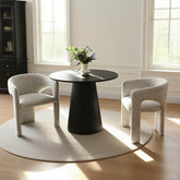 Khloe Modern Chenille Dining Chair with Arms (1-Piece)