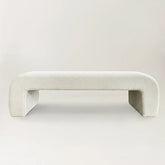 Lily 60" Modern Beige Boucle Waterfall Bench