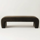 Lily 60" Modern Velvet Waterfall Bench