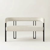 Mia 48.5" Modern Velvet Bench Loveseat