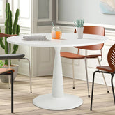 New Haven Modern 35" White Round Dining Table
